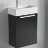 Lave-Mains|Lomazoo Meuble lave-mains chêne noir Bombay - 40cm