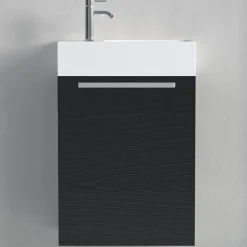 Lave-Mains|Lomazoo Meuble lave-mains chêne noir Bombay - 40cm