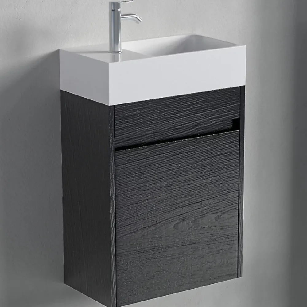Lomazoo Meuble lave-mains chêne noir Ibiza - 40cm