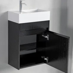 Lomazoo Meuble lave-mains chêne noir Ibiza - 40cm