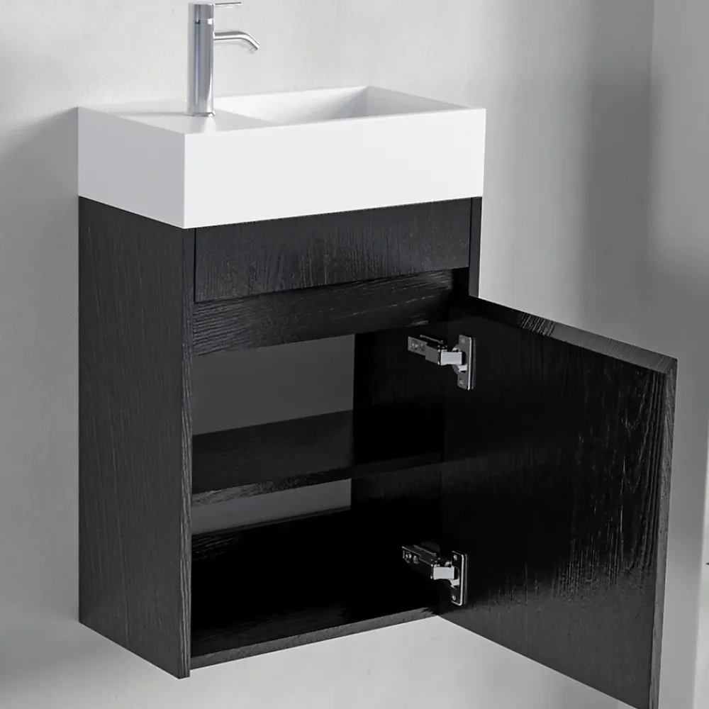 Lomazoo Meuble lave-mains chêne noir Ibiza - 40cm