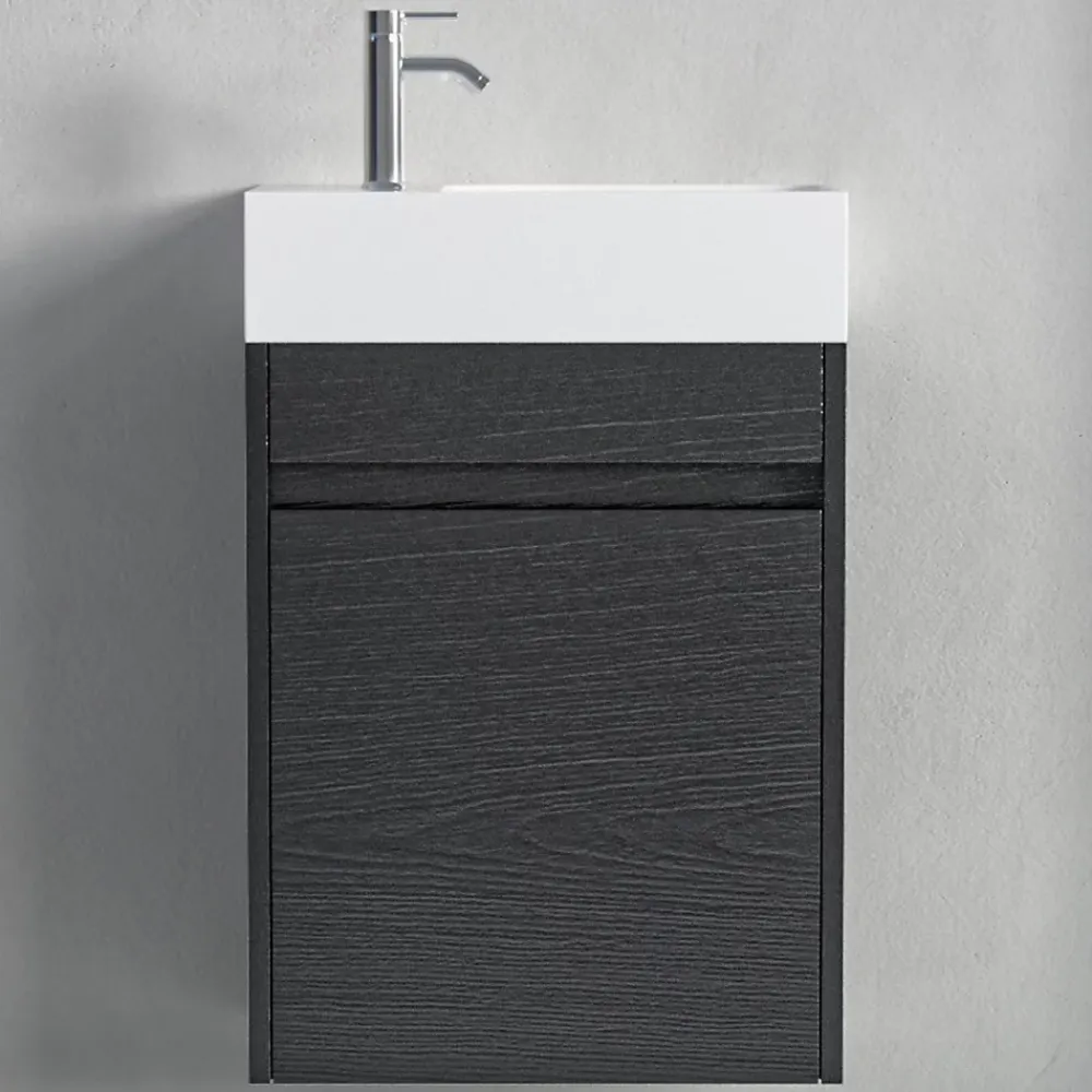 Lomazoo Meuble lave-mains chêne noir Ibiza - 40cm