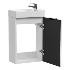 Lave-Mains|Petits-Meubles Meuble lave-mains 40cm 1 porte Adriel Blanc