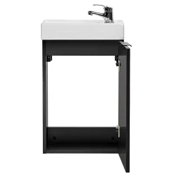 Lave-Mains|Petits-Meubles Meuble lave-mains 40cm 1 porte Adriel Noir