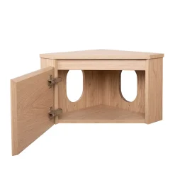 Homesight Meuble lave-mains d'angle à suspendre l.36,5 x H.28 x P.36,5 cm, effet bois, Noma