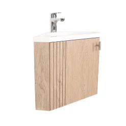 Mob-In Meuble lave-mains d'angle décor chêne KODA