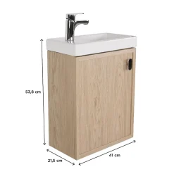Mob-In Meuble lave-mains décor chêne FRAME