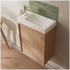 Mob-In Meuble lave-mains décor chêne FRAME