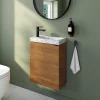 Homesight Meuble lave-mains effet noyer l.44 cm Imandra + plan vasque terrazzo, GoodHome