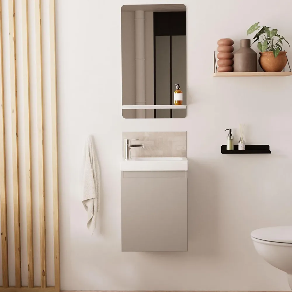 Mob-In Meuble lave-mains LISA + miroir tablette