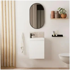 Mob-In Meuble lave-mains LISA + miroir ovale
