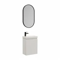Mob-In Meuble lave-mains LISA + miroir ovale