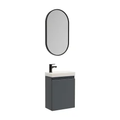 Mob-In Meuble lave-mains LISA + miroir ovale