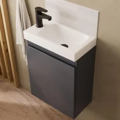 Mob-In Meuble lave-mains LISA + miroir ovale