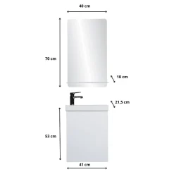 Mob-In Meuble lave-mains LISA + miroir tablette
