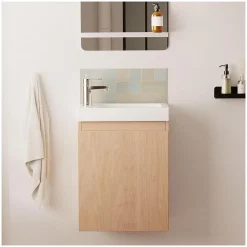 Meuble Wc|Mob-In Meuble lave-mains LISA + robinet chromé