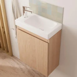 Meuble Wc|Mob-In Meuble lave-mains LISA + robinet chromé