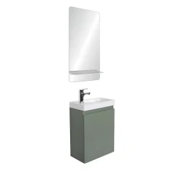 Lave-Mains|Mob-In Meuble lave-mains LISA + robinet chromé + miroir rectangulaire