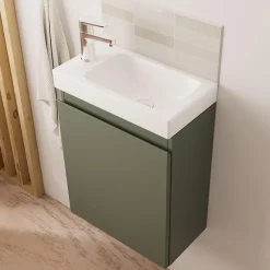 Lave-Mains|Mob-In Meuble lave-mains LISA + robinet chromé + miroir rectangulaire