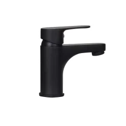 Mob-In Meuble lave-mains LISA + robinet noir + miroir ovale