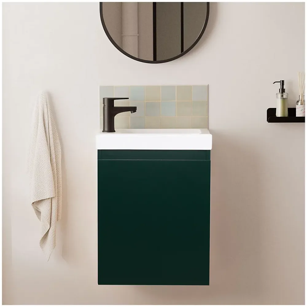Mob-In Meuble lave-mains LISA + robinet noir