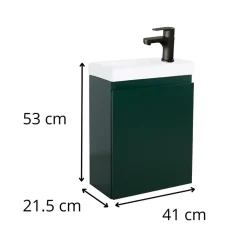 Mob-In Meuble lave-mains LISA + robinet noir