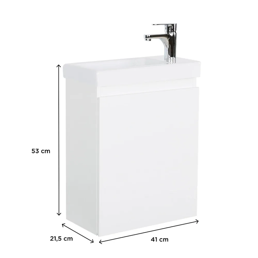 Meuble Wc|Mob-In Meuble lave-mains LISA suspendu 41 cm