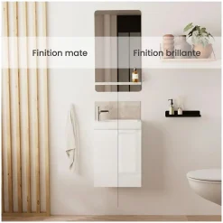 Meuble Wc|Mob-In Meuble lave-mains LISA suspendu 41 cm