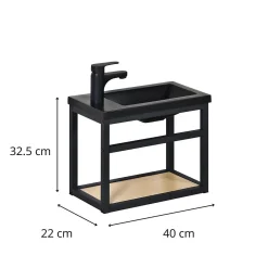Lave-Mains|Mob-In Meuble lave-mains SAO + robinet noir