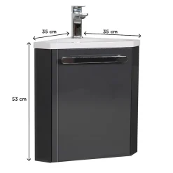 Mob-In Meuble lave-mains SKINO + robinet chromé