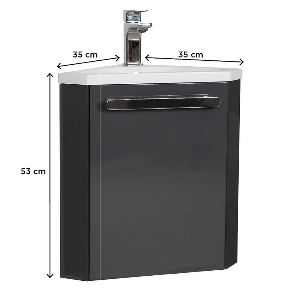 Mob-In Meuble lave-mains SKINO + robinet chromé