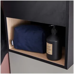 Mob-In Meuble lave-mains suspendu avec niche et vasque résine 53x40cm
