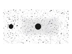 Homesight Meuble lave-mains suspendu noir mat l.44 cm Imandra + plan vasque terrazzo, GoodHome