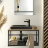 Mob-In Meuble lave-mains WILO grande largeur avec vasque résine 60cm