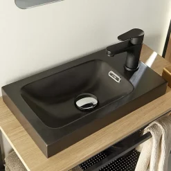 Mob-In Meuble lave-mains WILO grande largeur avec vasque résine 60cm