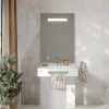Cuisibane Meuble LEA 70 cm avec plan vasque et miroir LED ELEG Plus ht105
