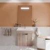 Ensemble Meuble De Salle De Bains|Cuisibane Meuble PMR ALTEA 70 cm avec plan vasque et miroir led ELEG Plus ht105