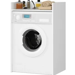 Armoire De Salle De Bains|Akord Furniture Factory Meuble pour lave-linge AKORD FIN Blanche 64 cm 1 étagère 64x50x98 cm
