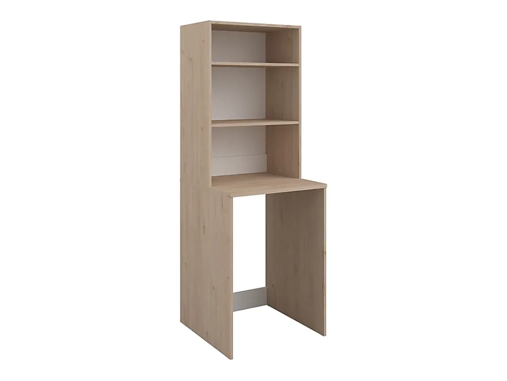 Meuble Buanderie|Vente-unique Meuble pour machine à laver avec étagères - Naturel clair - L65 x H184 cm - ERKANO