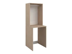 Vente-unique Meuble pour machine à laver avec penderie - Naturel clair - L65 x H184 cm - ERKANO