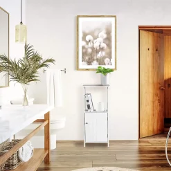 Meuble De Salle De Bains Faible Profondeur|Mobili Rebecca Meuble pour Salle de Bains en MDF Blanc avec étagères Rebecca Mobili