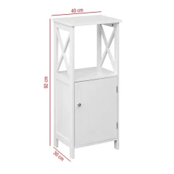 Meuble De Salle De Bains Faible Profondeur|Mobili Rebecca Meuble pour Salle de Bains en MDF Blanc avec étagères Rebecca Mobili