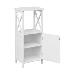 Meuble De Salle De Bains Faible Profondeur|Mobili Rebecca Meuble pour Salle de Bains en MDF Blanc avec étagères Rebecca Mobili