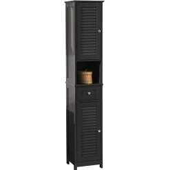 Sobuy Meuble Rangement Salle de Bain Armoire Haute Meuble Colonne, FRG236-DG,