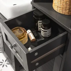 Sobuy Meuble Rangement Salle de Bain Armoire Haute Meuble Colonne, FRG236-DG,