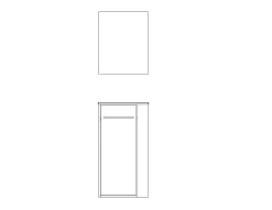 Lave-Mains|Meuble Vasque|Ondee Meuble rectangle tout en un compact H.84 x l.44 cm, noir mat, porte décor bois, Nova