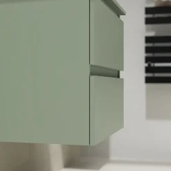 Meuble Vasque|Planète Bain Meuble salle de bain 60 cm pour vasque à poser - Vert mat - A suspendre - Karaib 2
