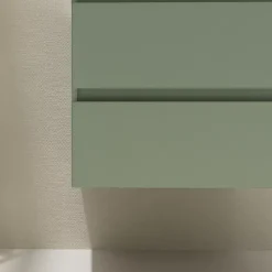 Meuble Vasque|Planète Bain Meuble salle de bain 60 cm pour vasque à poser - Vert mat - A suspendre - Karaib 2