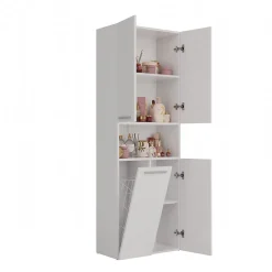 3xE Living Meuble salle de bain, 174 x 30 x 60 cm, blanc mat