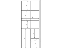 3xE Living Meuble salle de bain, 174 x 30 x 60 cm, blanc mat